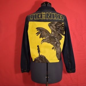 Hand Painted 21 Pilots TRENCH Denim Jacket